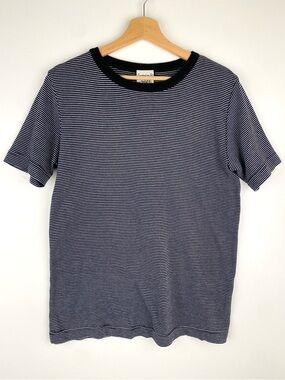 S.N.S. Herning Striped Textured T-Shirt, Sz M